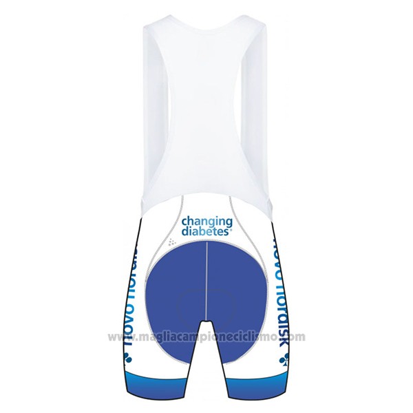 2017 Abbigliamento Ciclismo Novo Nordisk Blu Manica Corta e Salopette